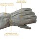 thumbnail image 5 of Guantes de jardinería de piel de vaca para hombre y mujer | Guantes de trabajo de tubo largo antiespinas con puño ajustable | Guantes de protección de cuero resistentes para trabajos de jardinería y, 5 of 6