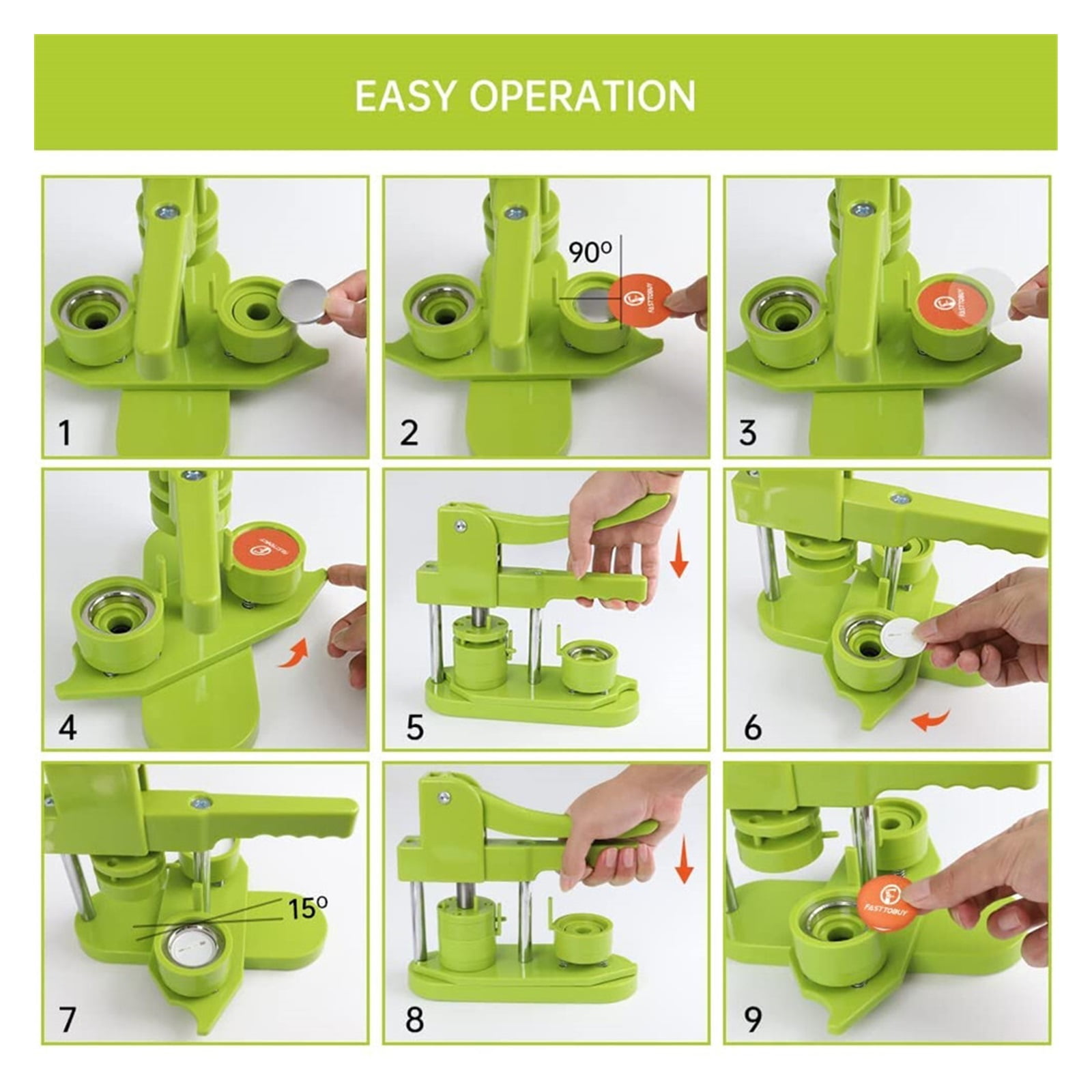 25/32/37/44/58MM Badge Button Maker Machine DIYBadge Press Machine,Installation-Free Punch Press Maker Machine ,Easy Pressing