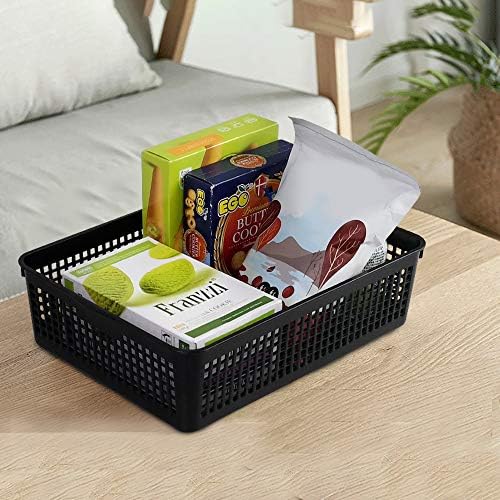 6 Packs Plastic Basket Tray, A4 Paper Storage Baskets, Black$$Home Decor, Kitchen, & Other