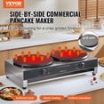 thumbnail image 2 of VEVOR 16-Inch Electric Crepe Maker Commercial Crepe Machine 3400W Double Head, 2 of 9