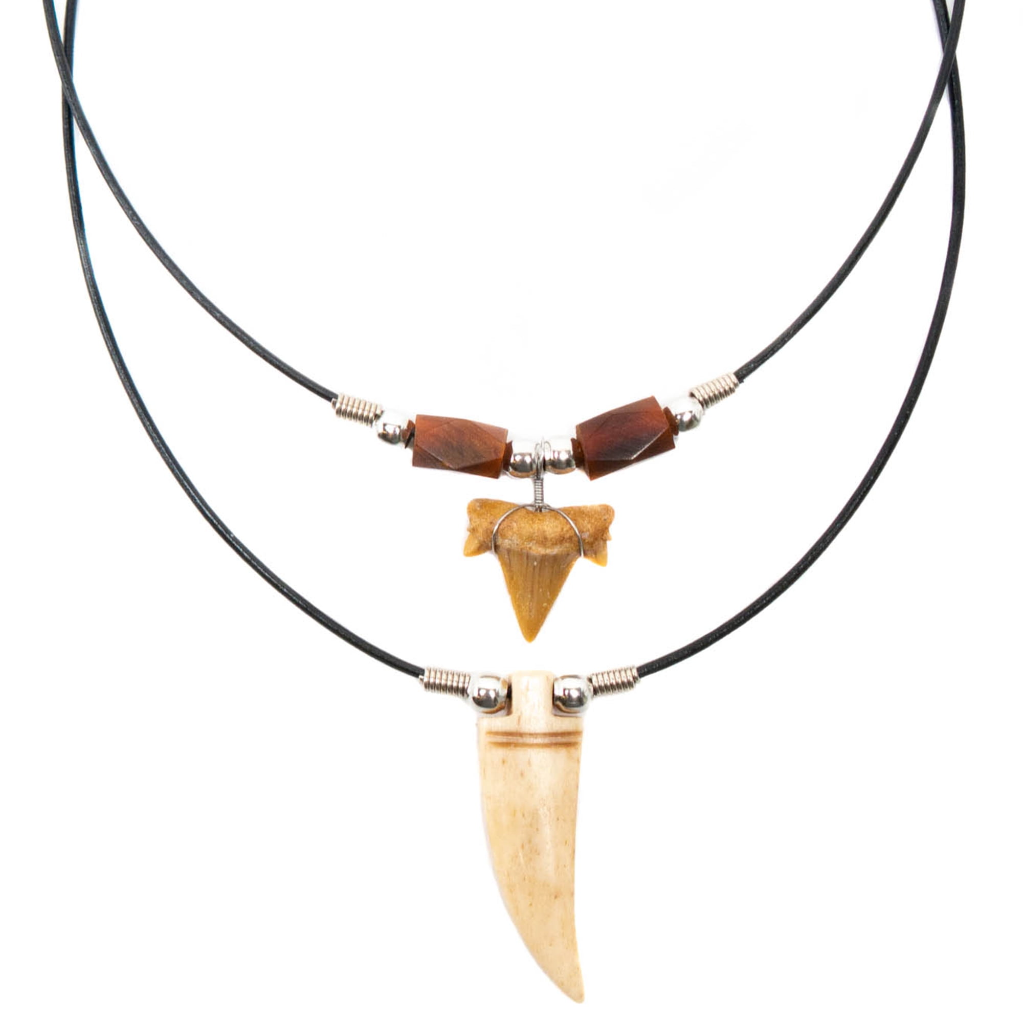 New Real Shark teeth necklace Men Color Black Choker Handmade Free Shipping