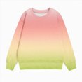 thumbnail image 4 of Girls Sweatshirts for Teen Girls Solid Color Round Neck Oversized Sweatshirt Kids Fashion Long Sleeve Pullover Tops Kaprioy Girls Sweatshirt, 4 of 5