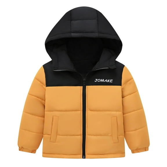 Boys' Hooded Jacket Warm Winter Coat Soft Lined Outerwear Jacket