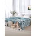 thumbnail image 6 of Blue Jellyfish Coastal Flat Sheet Only Twin Size, Soft Breathable Bed Top Sheets for Mattress, Summer Beach Nautical Starfish Coral Luxury Bedding Flat Sheets for Home Hotel Bedroom Bed Protection, 6 of 9