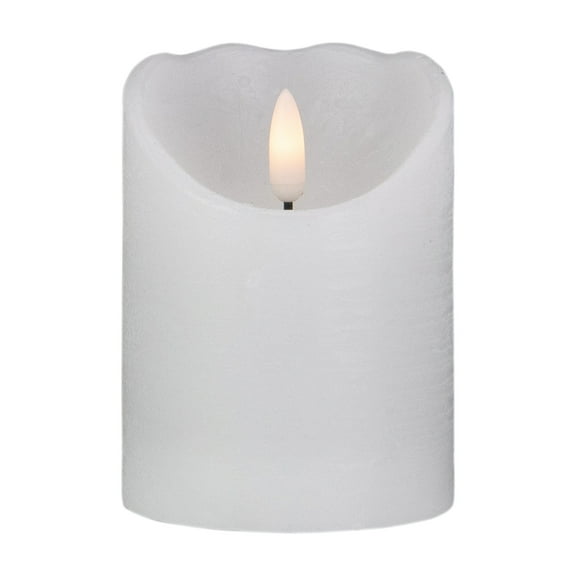 Northlight 4" LED White Flameless Battery Operated Wax Candle