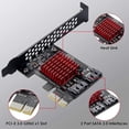 thumbnail image 4 of PCIe to 2 Ports SATA 3.0 6 Gbps SSD Adapter PCI-E PCI Express X1 Controller Board Expansion Card Sup, 4 of 5