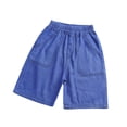 thumbnail image 2 of Kids Shorts Boys' Pants Boys Summer Pants Lightweight Blend Casual Shorts Elastic Waist Comfortable Playwear For Kids Ages 3 13, 2 of 3