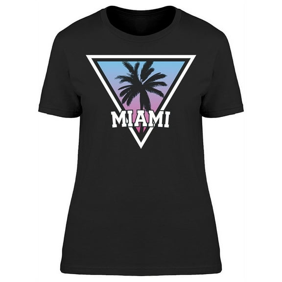 Triangle Design, Miami Palm T-Shirt Women -Image by Shutterstock, Female Large