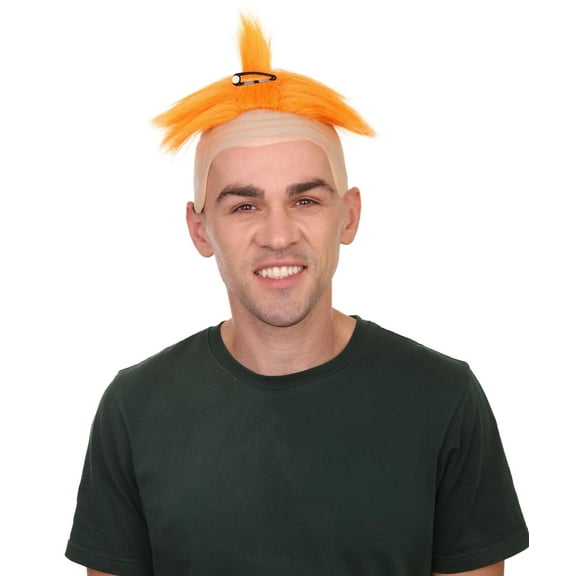 Clown Wig | Orange Wig With Cap