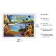 thumbnail image 2 of Travel (Holo Holo) to Hawaii's Outer Islands - Vintage Hawaiian Travel Poster by Rick Sharp - Master Art Print (Unframed) 9in x 12in, 2 of 4
