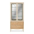 thumbnail image 3 of Michael Amini Malibu Crest Wood & Glass Display Cabinet - Chardonnay, 3 of 14