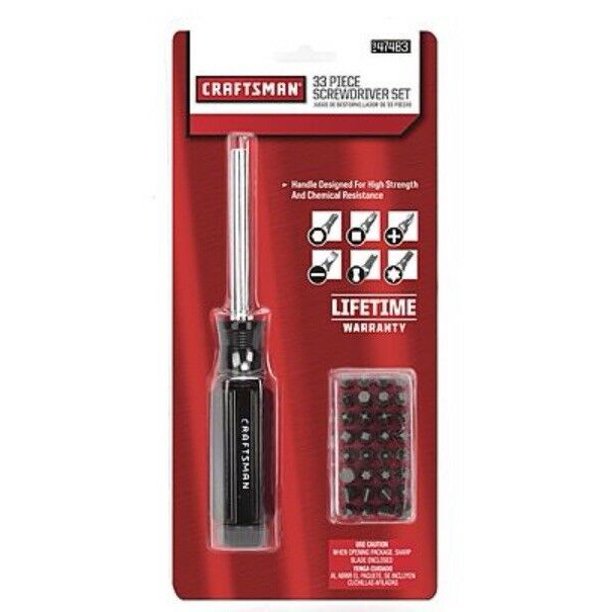 Craftsman 33Piece Screwdriver TamperProof Bit Set Brand New retail package