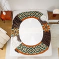 thumbnail image 5 of jejeloiu Retro Aztec Print Twin Sheet Sets,Farmhouse Cowhide Bedding For Boys Teens 3pcs, 5 of 7