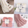 thumbnail image 4 of Cozy Fur Blanket Living Room Blanket Microfiber Fleece Blanket Sofa Blanket Day Light Air Conditioning Blanket for Sofa Bed (Cream White80x120CM), 4 of 5