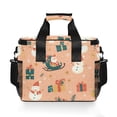 thumbnail image 7 of FORMRS Insulated Cooler Bag 24 Cans Capacity Soft Leakproof Lunch Box with Side Pockets, Christmas Santa, 7 of 7