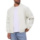 thumbnail image 4 of Chaqueta Bomber INSPIRE CHIC para hombres, abrigo de otoño, cierre completo, puños acanalados, chaqueta de béisbol 2XL beige, 4 of 6