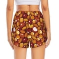 thumbnail image 4 of Uemuo Almond Nuts Pattern Women's Athletic Shorts High Waisted Running Shorts with Liner Pockets Gym Elastic Workout Shorts-X-Large, 4 of 9