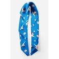 thumbnail image 2 of Bimba Blue Ranunculus & Stork Bird Pure Silk Printed Scarf Dupatta Head Neck Wrap Bandanas For Women 40 x 80 Inches, 2 of 6