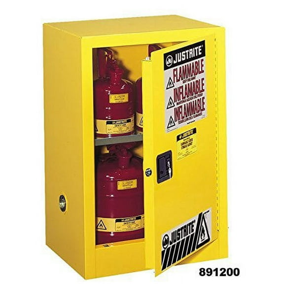 JUSTRITE 890423 4 GAL CAB SC DR W/PDL HNDL