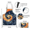 thumbnail image 3 of Colorful Tie Dye Pattern Apron-Garden Aprons for Women with Pockets-Cotton Linen Waterproof Kitchen Cooking Gardening Aprons Adjustable for Kitchen,Cooking,BBQ and Salon 33x27 Inch, 3 of 7