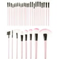 thumbnail image 2 of 32 Piece Professional Makeup Brush Set- Includes Foundation Eyeshadow Eyeliner Eyebrow Concealer Lip Brushes by Everyday Home- Pink, 2 of 4