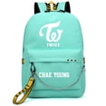 thumbnail image 5 of Mochila con estampado de la banda coreana TWICE, mochila de lona para mujer, mochila femenina con carga USB para ordenador portátil, mochila para mujer, 5 of 5