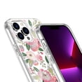 thumbnail image 4 of For Apple iPhone 13 Pro Max (6.7") Beautiful Laser Clear Bling Glitter Design Pattern Hybrid Gummy Hard PC and TPU Cover ,Xpm Phone Case [ Summer Bliss Flower ], 4 of 8