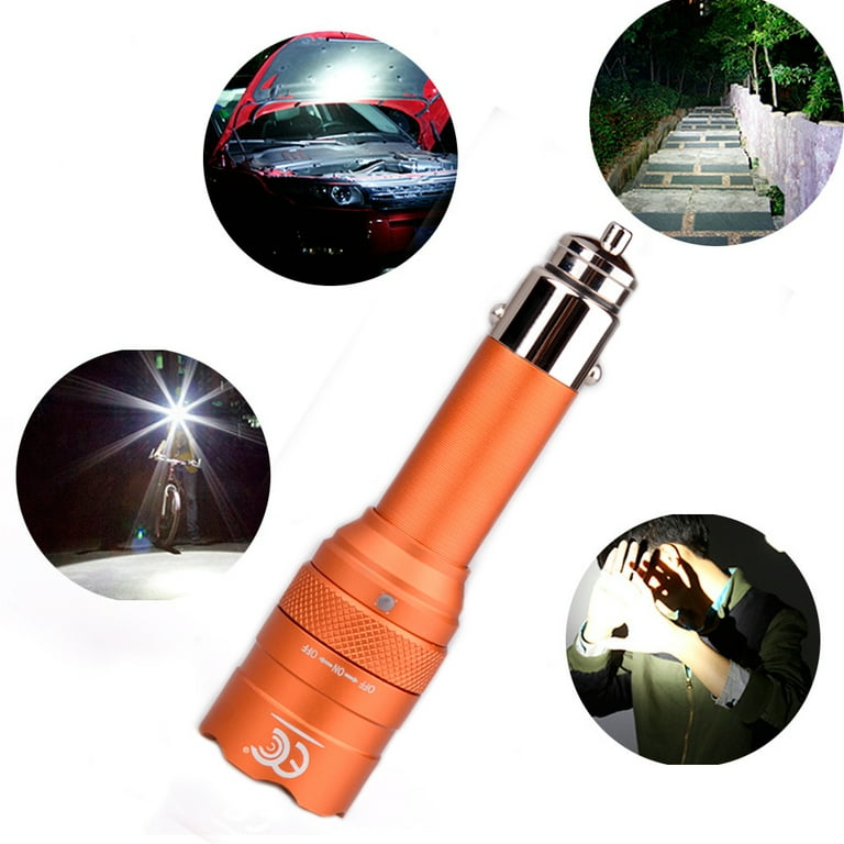 car cigarette lighter socket torch MCCC LED Flashlight Torch, Small, Rechargeable, 12V Car Cigarette Lighter  Socket & USB Charger, Easy to Carry
