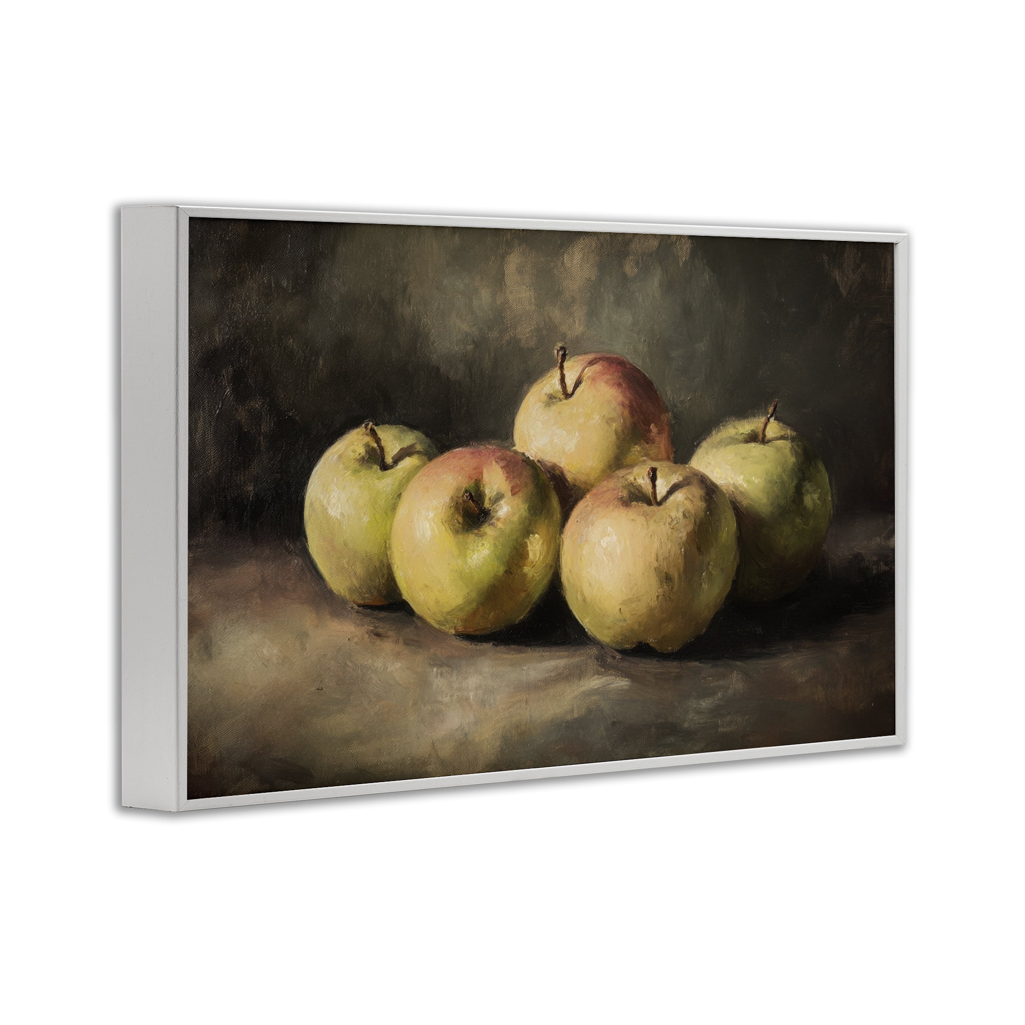 Stupell Industries Apples in Soft Shadow White Framed Giclee Art, design by Petal Prints Design
