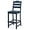 Navy, variant on HAPPYGRILL Outdoor Bar Stool 30 Inches Patio Bar Chair with Backrest and Footrest, Weather Resistance HDPE Counter Height Barstools for Garden, Backyard (Grey,2)