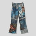 thumbnail image 3 of WILLBEST Pantalones Mujer Pantalones Vaqueros de Pierna Ancha para Mujer, de Cintura Alta, Con Estampado Floral de Los Años 90, Informales, Cómodos y Elásticos. 987 Grande, 3 of 6