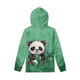 thumbnail image 2 of Xoenoiee Cartoon Panda Bamboo Print Girls Hoodies with Front Kangaroo Pocket Hooded Sweatshirt Long Sleeve Hoodies Pullover Activewear for Kids Age 6-16 Years, XL, 2 of 7
