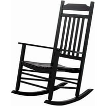 Wooden Porch Rocking Chairs Outside Outdoor Rockers for Adults Furniture for Living Room Patio Lounge Garden Indoor Black