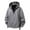 Gray Hoodie, variant on Men Hooded Half Zip Tops Jackets Vine Washed Texture Side Zipper Pockets Elastic Hem Durable For Urban Roaming Weekend Excursion Outdoor Casual Activities Khaki XS