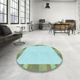 thumbnail image 4 of Ahgly Company Machine Washable Indoor Rectangle Transitional Green Area Rugs, 7' x 10', 4 of 7