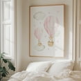 thumbnail image 6 of Pink Hot Air Balloon, Bear, Bunny, Forest Animals, Woodland Animals, Girl Nursery - Illustration Watercolor Hot Air Balloon Whimsical Animal Stars Pastel Unframed Wall Art Print 20 x 24 inches, 6 of 13