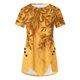 thumbnail image 3 of Blusas de Manga Corta para las Mujeres Botón Impreso Cuello Redondo Top Casual, Blusas para las Mujeres Casual, 3 of 5