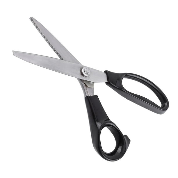 Tijeras Dentadas Decorativas de Tela, Hojas de Acero inoxidable para Uso Profesional y Domísico, 23 cm