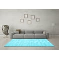 thumbnail image 3 of Ahgly Company Indoor Square Solid Light Blue Modern Area Rugs, 6' Square, 3 of 4