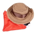 thumbnail image 1 of Sombro de Vaquero de Reptil, Sombrero de Vaquero de Dragón Barbudo y Bandana Con Babero extraílble para animal Pequeño de Hámster Lagarto, 1 of 7