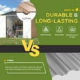thumbnail image 4 of YODOLLA  7 x 7 ft. Metal Storage Shed with Sliding Roof and Lockable Door, Gray, 4 of 8