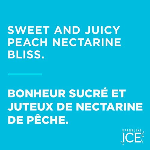 Sparkling Ice Peach Nectarine Flavoured Sparkling Water with Zero Sugar and Zero Calories, 503 ml (Pack of 12), 503 mL