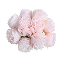 TETOU 2pack 10Heads Artificial Peony Silk Flower Fake Peony Bouquet for Wedding Party Decor - Pink
