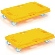 2 Pack Furniture Dolly for Moving Securely Holds 220 Pounds Piano Moving Dolly Cart Also Moves Couches Fridges, Boxes 4 Wheel Dolly Rolls Without Harming Floors No Assembly Required