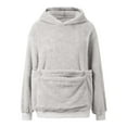 thumbnail image 2 of Boys Girls Hoodie with Pet Pouch Oversized Pet Sling Sweatshirt Long Sleeve Top with Pocket Fall Clothes 5-6 Years, 2 of 6