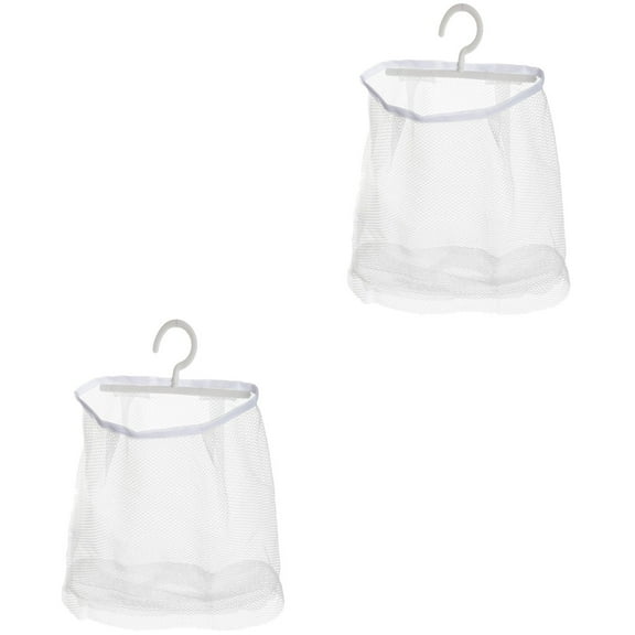 2 Count Mesh Hanging Bag Handbags Mesh Laundry Bag Washing Bags Hanging Laundry Bag Kitchen Storage Holder Bag Travel
