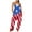 Red womens jumpsuits, variant on Usmixi Jumpsuits for Women Loose Pocket Wide Leg Spaghetti Strap 4th of July Long Jumpsuits Summer Fashion Star US Flag Print V-Neck Sleeveless Maxi Rompers White xxl
