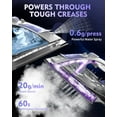 thumbnail image 3 of Cordless Iron for Clothes, 1550W 2-In-1 Cordless/Corded Steam Iron Rapid Heating, Ceramic Soleplate, 3-Way Auto-Off, Self-Cleaning, 12.85oz Water Tank Ironing Clothes for Home,, 3 of 8