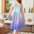 thumbnail image 4 of Girls 2025 Summer Dresses Sleeveless Sundress Casual Summer Dress with Spaghetti Straps and Flowy Hem for Beach Outings ,Sie:110, 4 of 5