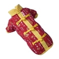 thumbnail image 1 of Billuyoard Ropa para perros, ropa para mascotas, traje Tang, estilo chino de Año Nuevo, calidez de invierno, múltiples estilos flexibles para caniche Ropa para mascotas rojo SG Billuyoard PT000712-10, 1 of 6